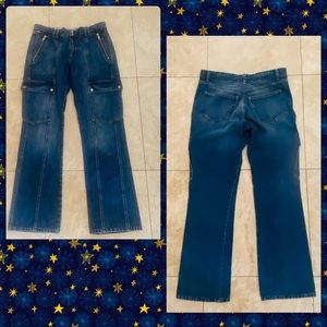 BURBERRY Cargo Blue Denim Jeans Sz 34" waist x 32" Inseam